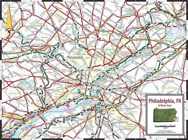 Plan des routes de Philadelphia