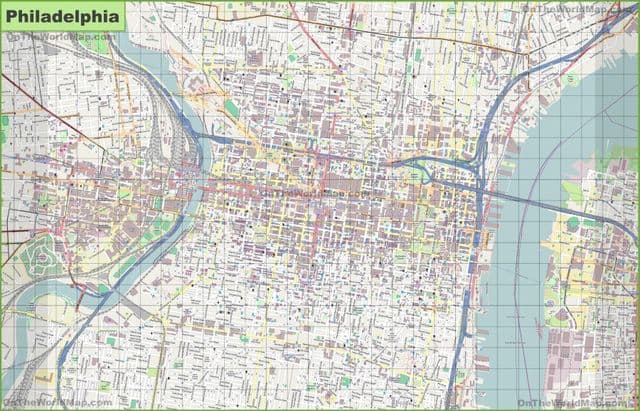 Plan des rues de Philadelphia